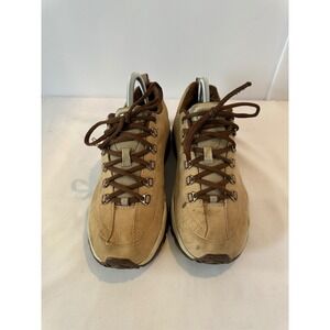 Skechers Premium Leather Comfort Walking Shoes Sneakers Brown Size 8